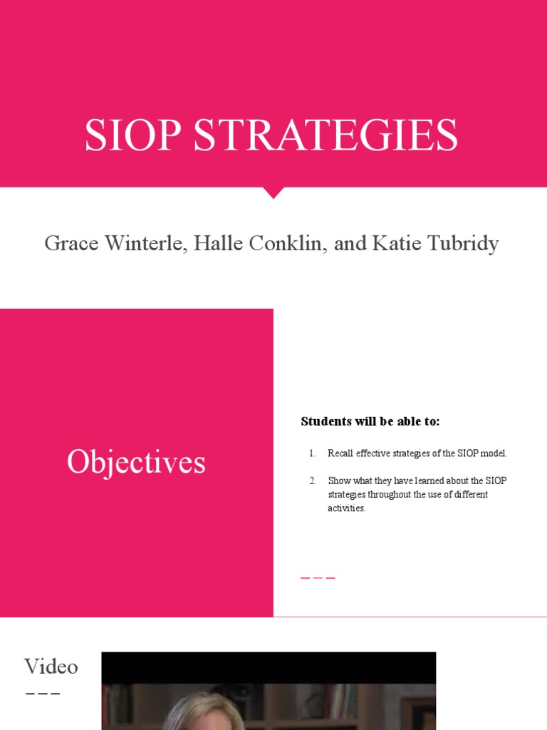 Siop Strategies Powerpoint | PDF