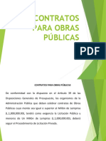 CONTRATOS PARA OBRAS PÚBLICAS