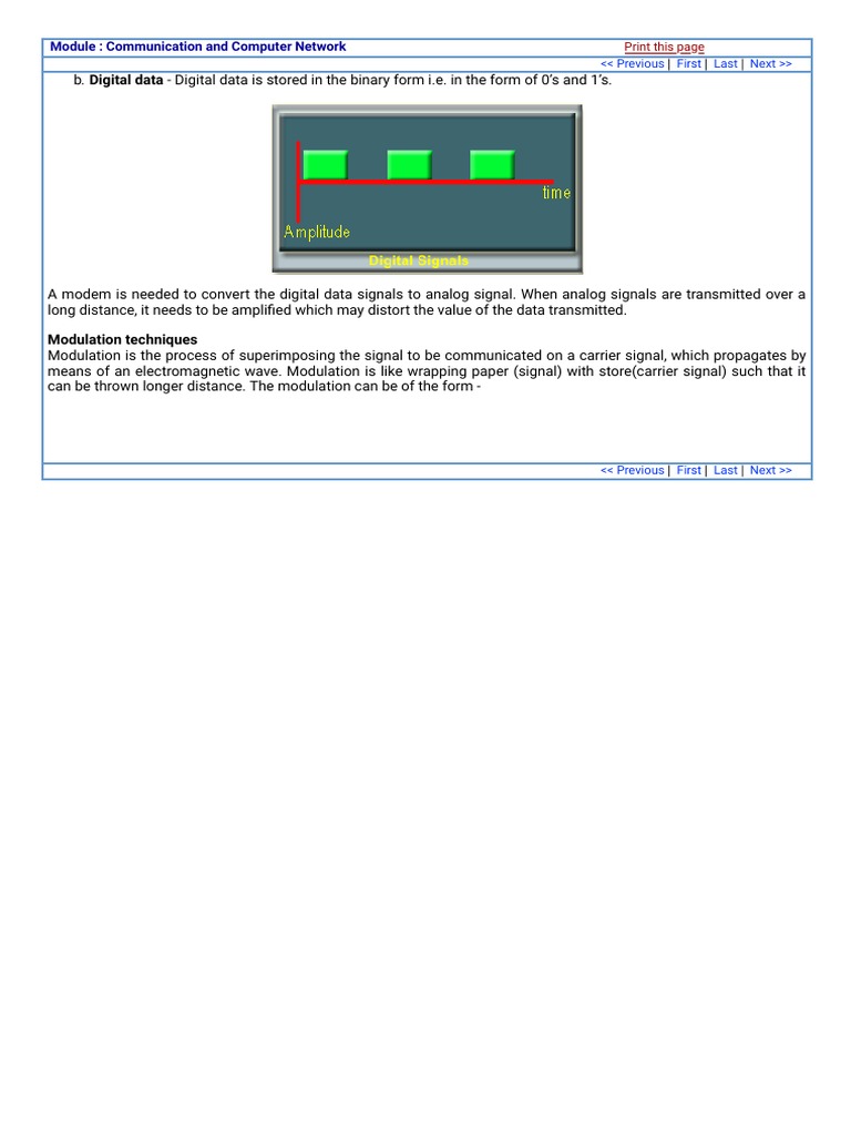 Communication and Computer Network | PDF