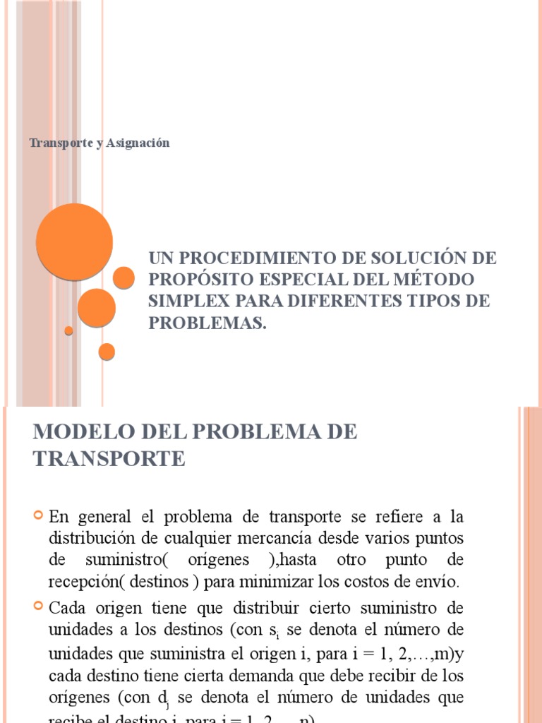 Método Simplex para Problemas de Transporte | PDF | Algoritmos | Transporte