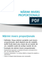 Marimi Invers Proportionale