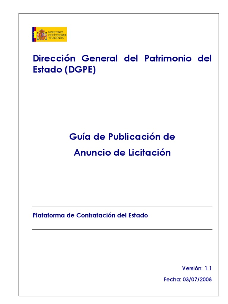 Plataforma De La Contratacion Del Estado