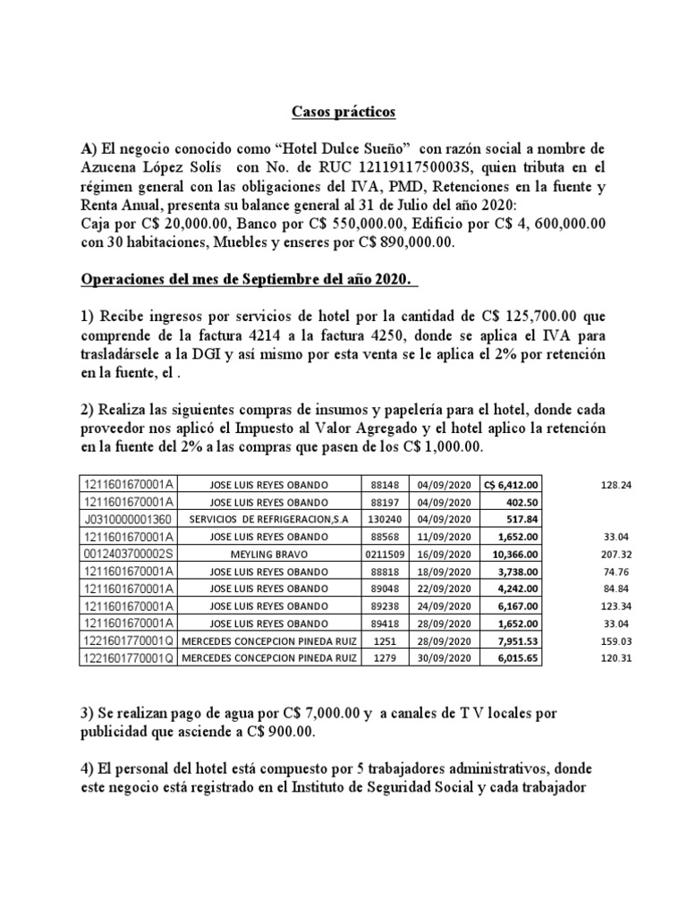 Análisis Contable y Fiscal de Negocios | PDF | Impuestos | Salario