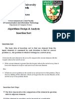 Al-Balqa Applied University ةيقيبطتلا ءاقلبلا ةعماج: Algorithms Design & Analysis Insertion Sort