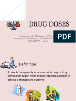 Drug Doses: Department of Pharmacy Practice Faculty of Pharmacy - Universitas Airlangga SURABAYA - 2020