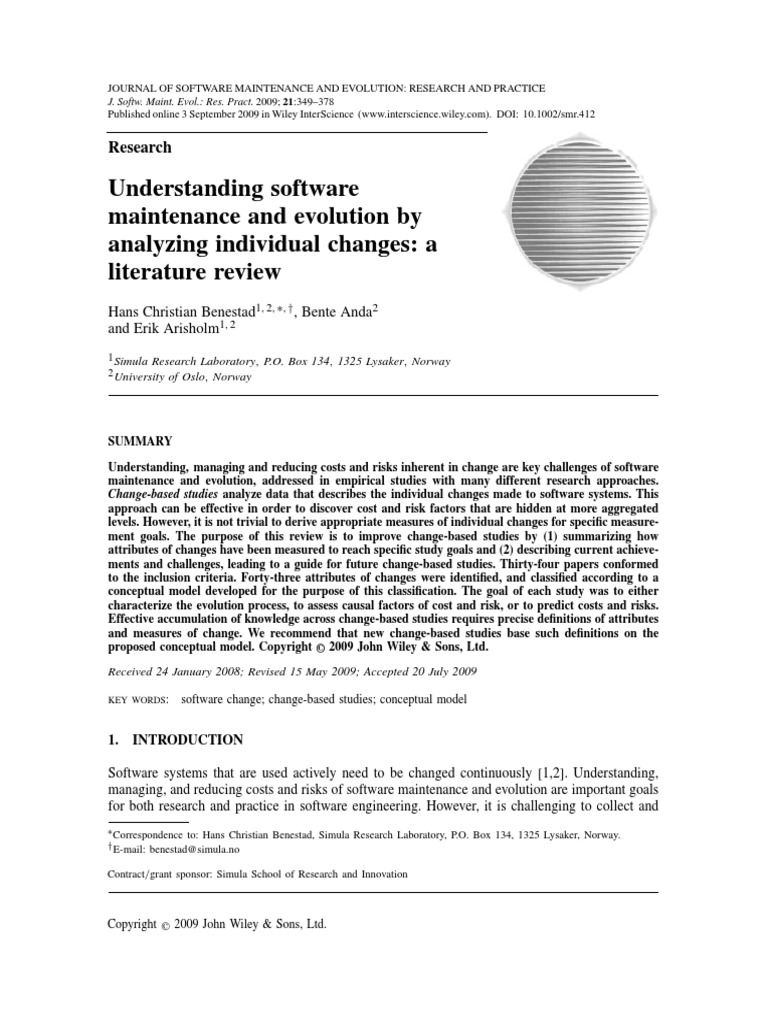 Understanding Software Maintenance and Evolution by Analyzing ...