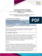 Guia de Actividades y Rúbrica de Evaluación-Unidad 3-Paso 6 - Formatos de Practica Pedagogica I