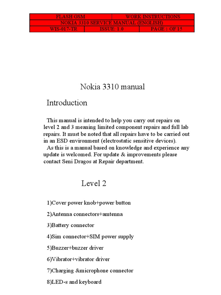 nokia 3310 sim card insert