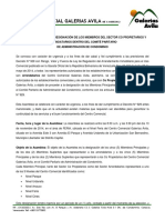 Convocatoria Designacion Miembros Comite Paritario Condominio Centro Comercial Galerias Avila