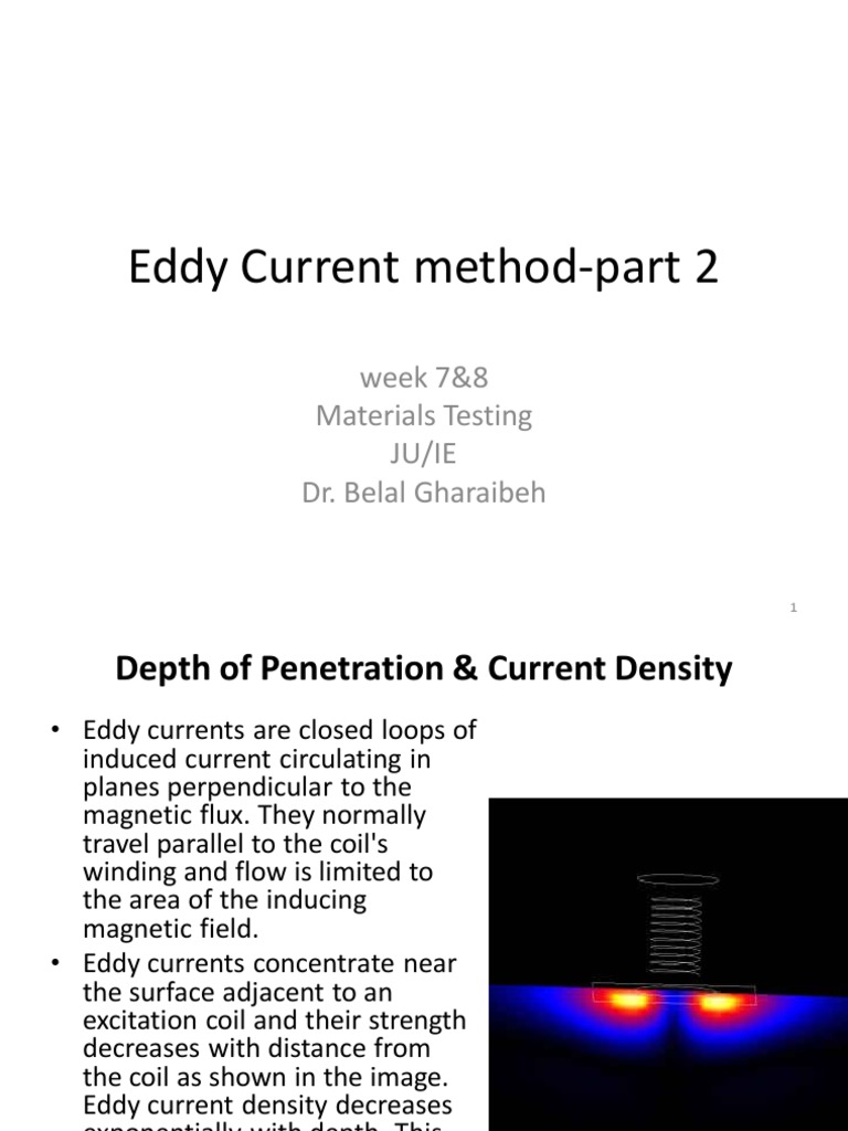 Eddy Current Testing: Depth & Density Insights | PDF | Electrical ...