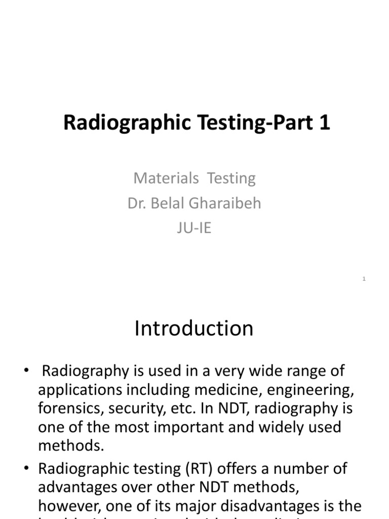 Radiographic Testing Overview and Principles | PDF | Radioactive Decay ...