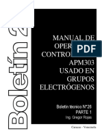 Manual de Operacion Controlador APM303 USADO EN GRUPOS ELECTROGENOS. Parte 1