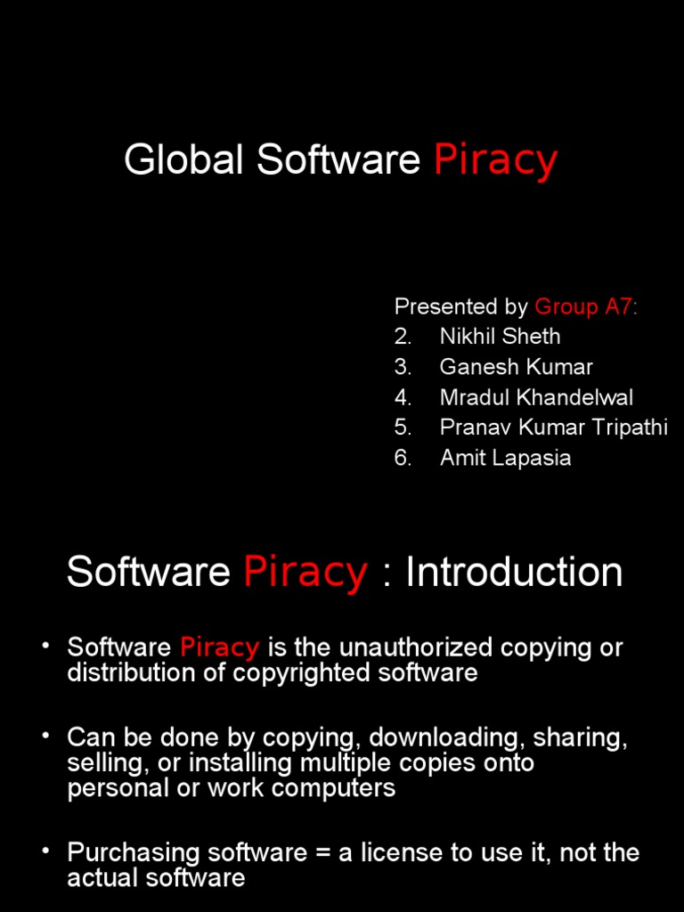 Global Software Piracy Copyright Infringement Copyright Law
