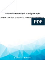 Aula 8 - Estrutura de Repetição Com Variável de Controle