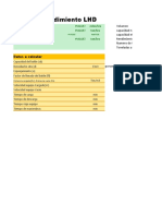 Formulas para Rendimiento LHD