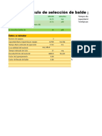 Formulas para Calculo Seleccion de Tamaño de Balde para Flota de Palas