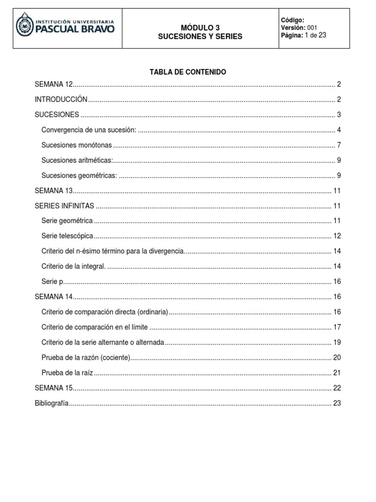 Sucesiones y Series: Convergencia y Divergencia | PDF | Series ...
