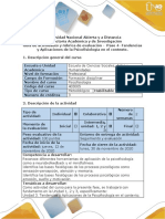 Guía de actividades y rúbrica de evaluación - Paso 4 - Tendencias y Aplicaciones de la Psicofisiología en el contexto