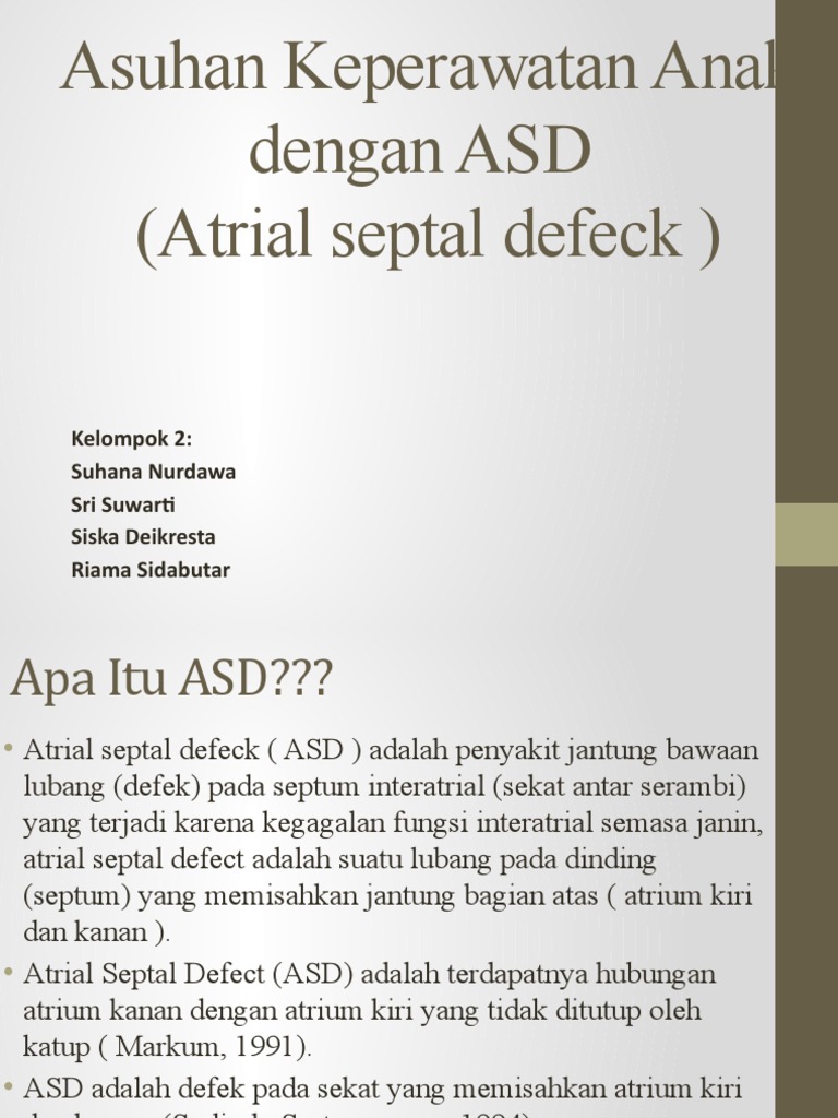 Asuhan Keperawatan Anak dengan ASD | PDF | Kesehatan Holistik | Sains ...