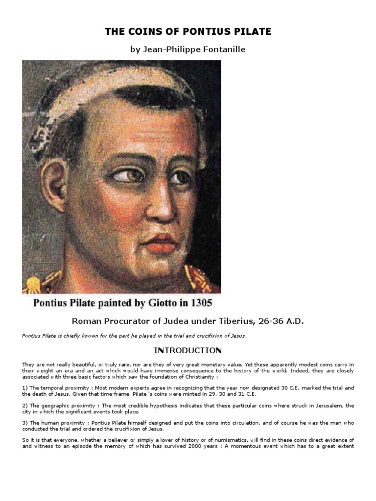 Coins of Pontius Pilate: A Historical Insight | PDF