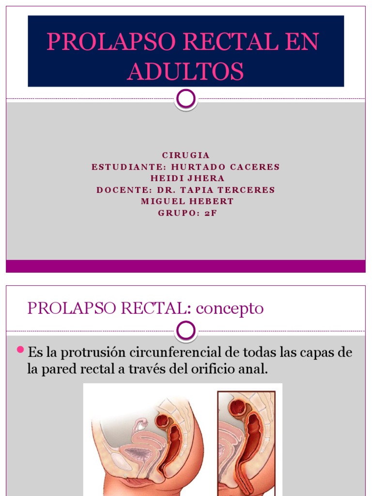 Prolapso Rectal: Causas y Tratamiento | PDF | Estreñimiento | Recto