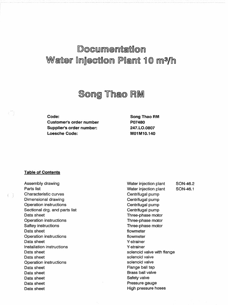 Water Injection Unit | PDF