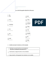 Learn opposites and combine sentences