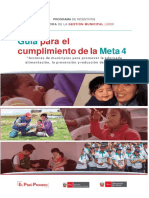 Guía para el cumplimiento de la Meta 4 de reducción de anemia