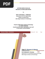 Topic 5 Stresses in Beams