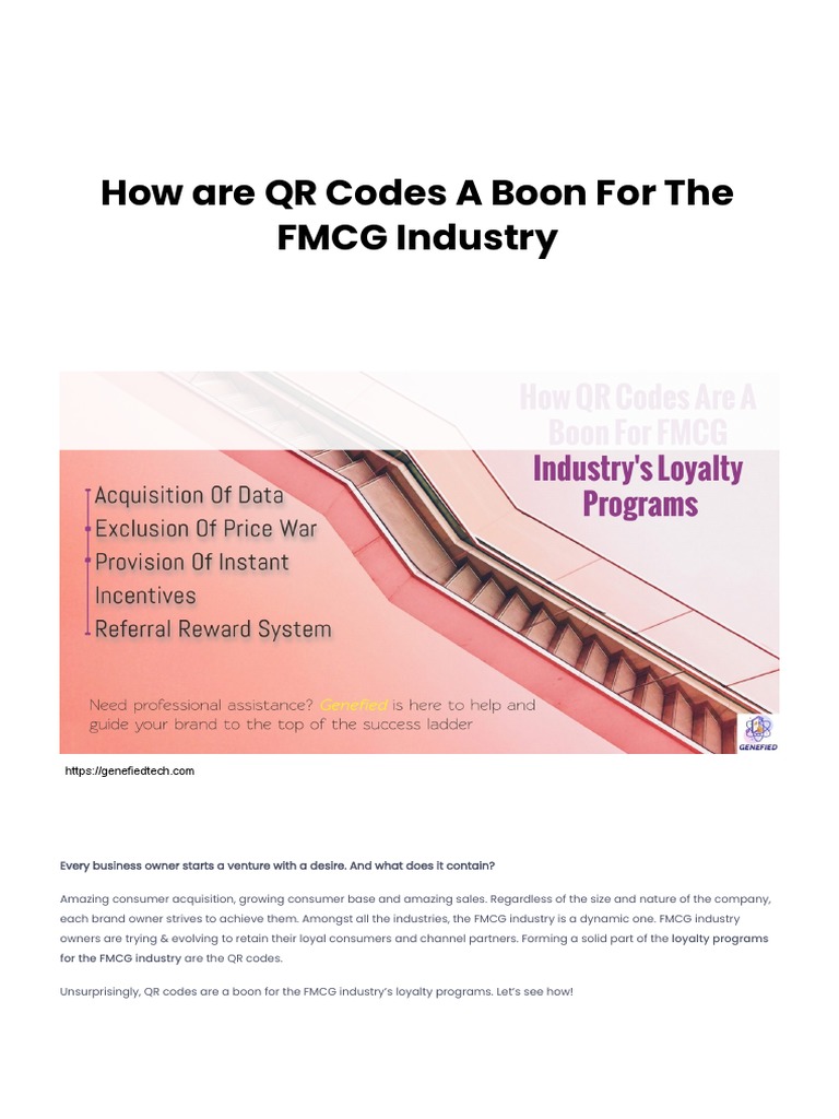 How Are QR Codes A Boon For The FMCG Industry Loyalty Programs | PDF ...