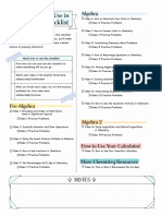 MM Math Checklist Practice PDF