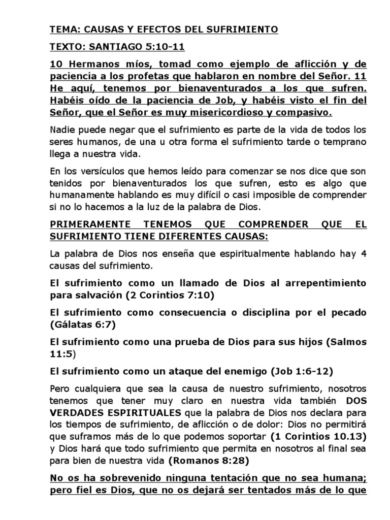 Causas y Efectos del Sufrimiento | PDF | Sufrimiento | Libro de trabajo