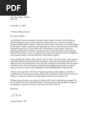 letter of reference - jacob cedolia
