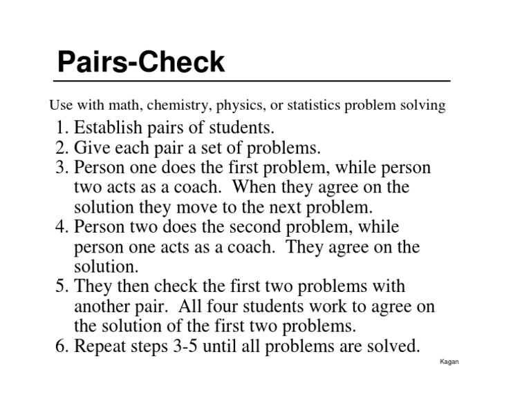 Collaborative Problem Solving Pairs | PDF
