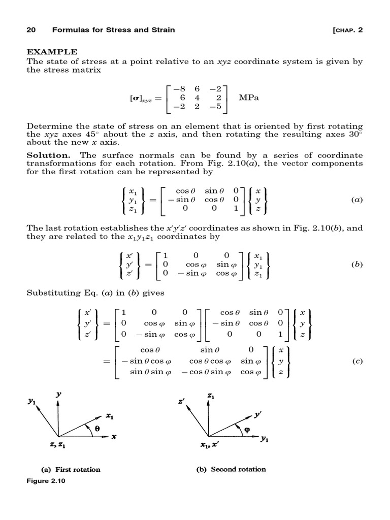 Roark's Formula 0 29 | PDF | Cartesian Coordinate System | Rotation