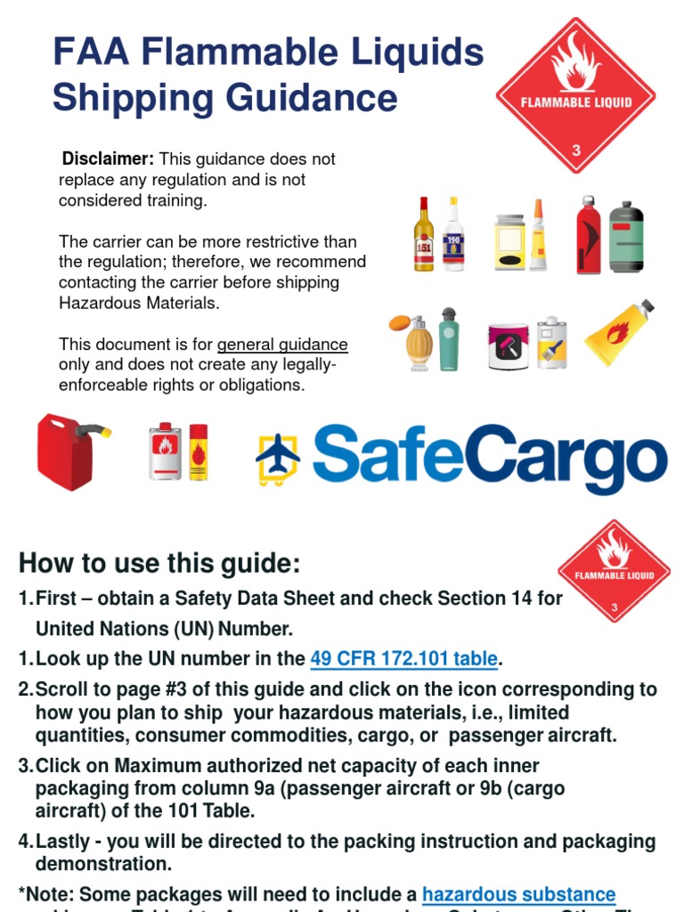 Flammable Liquids - Shipping Guidlines PDF | PDF | Dangerous Goods ...