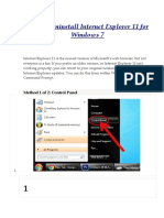 How To Uninstall Internet Explorer 11 For Windows 7
