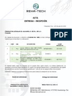 Acta Entrega Material