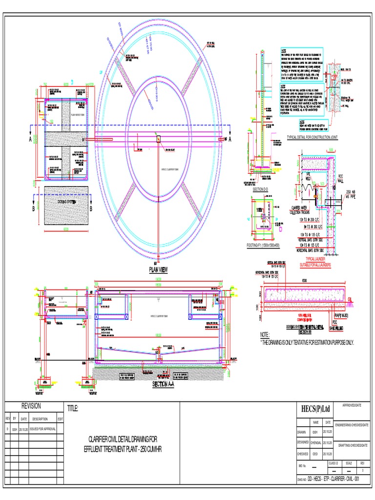 HRSCC Clarifier Tank Design Details | PDF | Water Treatment | Water ...