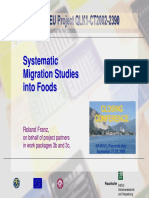 Systematic Migration Studies Into Foods