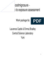 Foodmigrosure - Relationship To Exposure Assessment: Work Package 6a