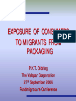 Exposure of Consumers To Migrants From Packaging