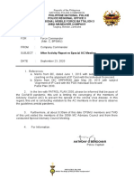 Memorandum: Philippine National Police Police Regional Office 3 Regional Mobile Force Battalion 3 305Th Maneuver Company