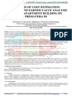 Analysis of Cost Estimation, Tracking and Earned Value Analysis of A G+5 Apartment Building by Primavera P6