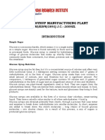Project Report On Glucose Syrup Manufacturing Plant
