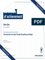 Certificate of Achievement: Jane Doe