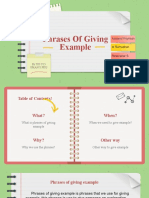 Phrases of Giving Example