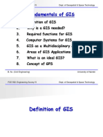 Fundamentals of GIS: Dept. of Geospatial & Space Technology FCE 552: Engineering Survey IV