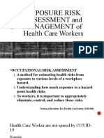 Exposure Risk Assessment and Management of Health Care Workers