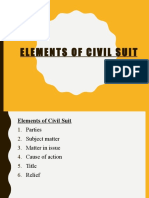 Elements of Civil Suit